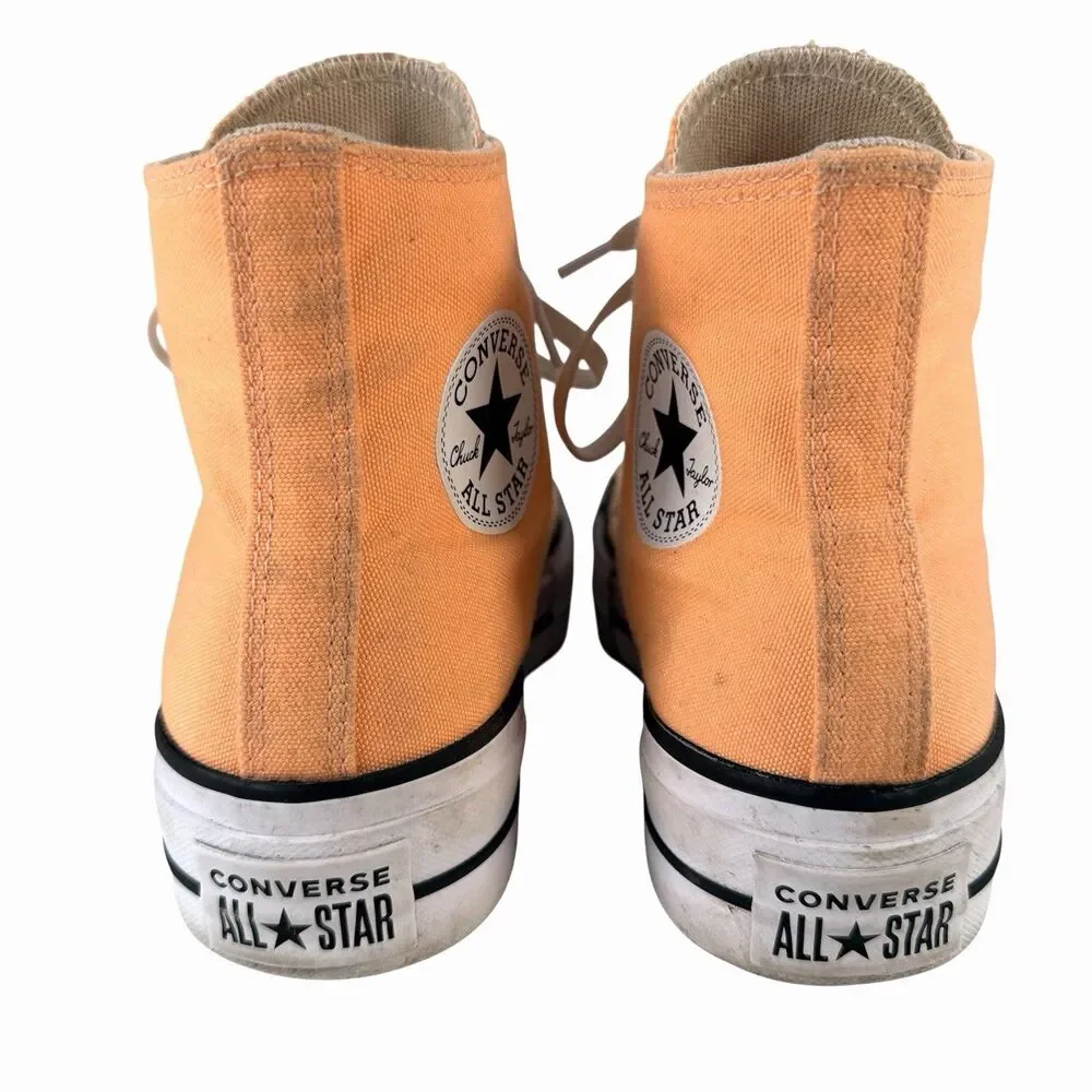 Converse Chuck Taylor All Star Lift Hi Platform Peach Beam Orange Womens 8
